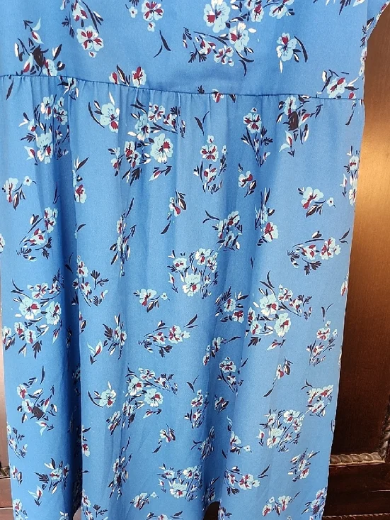 Loft Blue Floral Spaghetti Strap Sundress - Picture 3 of 12